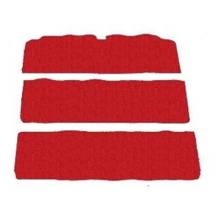 FORD MUSTANG 1969-1970 SPORTSROOF FASTBACK MOQUETTE DE BANQUETTE RABATTABLE VERMILLON Fold down seat carpet vermillon 100 per ce