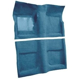 FORD MUSTANG 1965-1968 CABRIOLET KIT COMPLET DE MOQUETTE AVANT + ARRIERE BLEU BRILLANT 80% NILON 20% RAYON molded Carpet Kit Bri