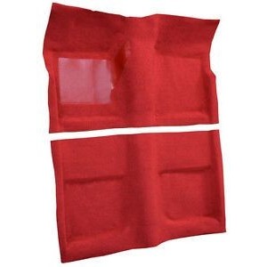 FORD MUSTANG 1965-1968 CABRIOLET KIT COMPLET DE MOQUETTE AVANT + ARRIERE ROUGE VIF 80% NILON 20% RAYON molded Carpet Kit Bright