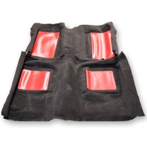 FORD MUSTANG 1971-1973 MACH 1 MOQUETTE NOIR INSERTS GRIS Carpet Kit Black gray SCOTT DRAKE CAR71-M-BK/GR