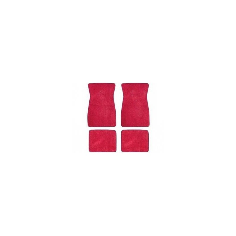 FORD MUSTANG 1964-1973 KIT SET DE TAPIS DE SOL ROUGE VIF Carpet floor Mats bright red SCOTT DRAKE ACC-FM-BR