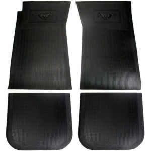 FORD MUSTANG 1964-1973 TAPIS D INTERIEUR PONY NOIR OFFICIEL LICENCE FORD pony floor mats black 4 pieces Official Ford SCOTT DRAK
