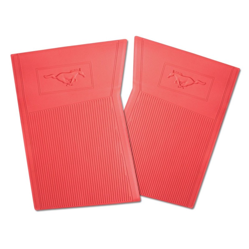 FORD MUSTANG 1964-1973 TAPIS D INTERIEUR PONY ROUGE OFFICIEL FORD pony floor mats red 4 pieces Official Ford SCOTT DRAKE C5ZZ-65