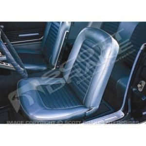 FORD MUSTANG 1964-1965 COUPE SET COMPLET DE HOUSSE COUVRE SIEGE STANDARD NOIR Full Set Coupe Upholstery Standard Black SCOTT DRA