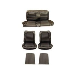 FORD MUSTANG 1964-1965 CABRIOLET CONVERTIBLE SET COMPLET DE HOUSSE COUVRE SIEGE STANDARD NOIR Full Set Upholstery Standard Black