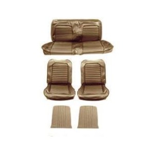 FORD MUSTANG 1964-1965 CABRIOLET CONVERTIBLE SET COMPLET DE HOUSSE COUVRE SIEGE STANDARD PALOMINO Full Set Upholstery Standard B