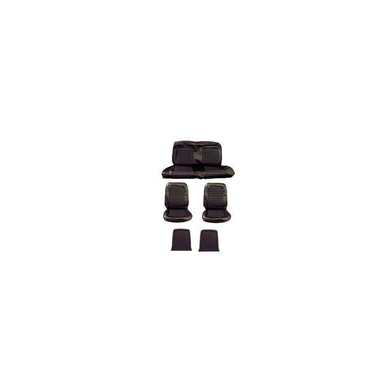 FORD MUSTANG 1966 COUPE SET COMPLET DE HOUSSE COUVRE SIEGE STANDARD NOIR Full Set Upholstery Standard Black SCOTT DRAKE 66CP-S-F