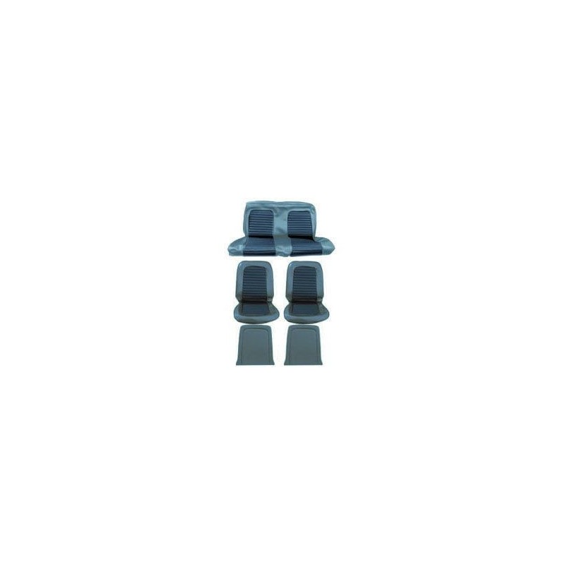 FORD MUSTANG 1966 COUPE SET COMPLET DE HOUSSE COUVRE SIEGE STANDARD BLEU Full Set Upholstery Standard Blue SCOTT DRAKE 66CP-S-FU