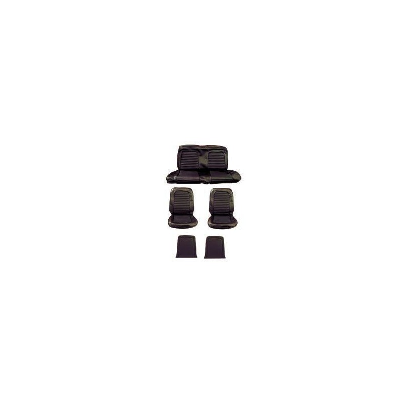 FORD MUSTANG 1966 CABRIOLET CONVERTIBLE SET COMPLET DE HOUSSE COUVRE SIEGE STANDARD NOIR Full Set Upholstery Standard Black SCOT
