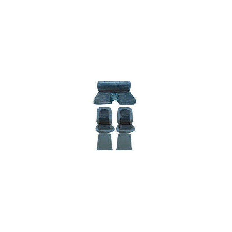 FORD MUSTANG 1966 FASTBACK SET COMPLET DE COUVRE SIEGE STANDARD BLEU Full Set Upholstery Standard Blue SCOTT DRAKE 66FB-S-FULL-B