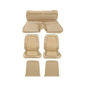 FORD MUSTANG 1966 FASTBACK SET COMPLET DE COUVRE SIEGE STANDARD PARCHEMIN Full Set Upholstery Standard Parchment SCOTT DRAKE 66F