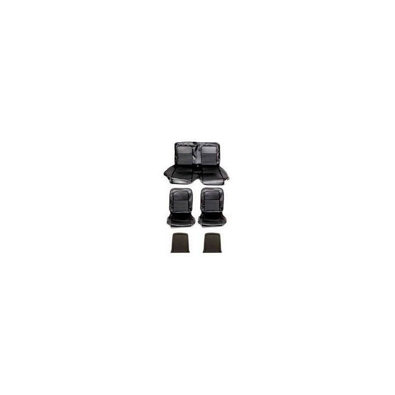 FORD MUSTANG 1967 COUPE SET COMPLET DE COUVRE SIEGE STANDARD NOIR Full Set Upholstery Standard Black SCOTT DRAKE 67CP-S-FULL-BK