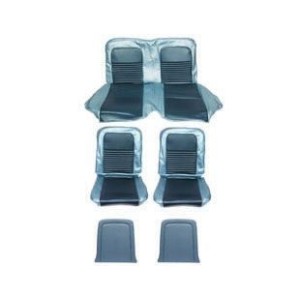 FORD MUSTANG 1967 COUPE SET COMPLET DE COUVRE SIEGE STANDARD BLEU Full Set Upholstery Standard Blue SCOTT DRAKE 67CP-S-FULL-BL