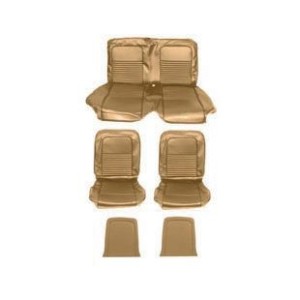 FORD MUSTANG 1967 COUPE SET COMPLET DE COUVRE SIEGE STANDARD CAMEL Full Set Upholstery Standard Saddle SCOTT DRAKE 67CP-S-FULL-S