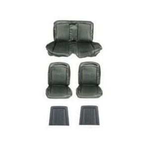 FORD MUSTANG 1968 COUPE SET COMPLET DE COUVRE SIEGE STANDARD NOIR Full Set Upholstery Standard Black SCOTT DRAKE 68CP-S-FULL-BK