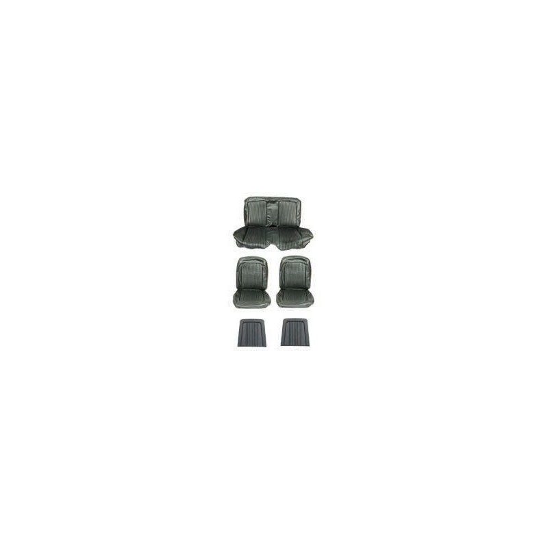 FORD MUSTANG 1968 COUPE SET COMPLET DE COUVRE SIEGE STANDARD NOIR Full Set Upholstery Standard Black SCOTT DRAKE 68CP-S-FULL-BK