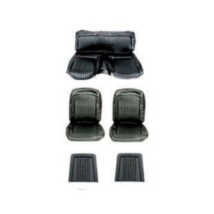 FORD MUSTANG 1968 FASTBACK SET COMPLET DE COUVRE SIEGE STANDARD NOIR Full Set Upholstery Standard Black SCOTT DRAKE 68FB-S-FULL