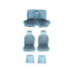 Obsolète OBS OBS Obsolète FORD MUSTANG 1969 COUPE SET COMPLET DE COUVRE SIEGE STANDARD BLEU CLAIR Full Set Upholstery Standard L
