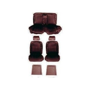 FORD MUSTANG 1969 CABRIOLET CONVERTIBLE SET COMPLET DE COUVRE SIEGE STANDARD ROUGE FONCE Full Set Upholstery Standard Dark red S