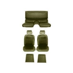 FORD MUSTANG 1969 FASTBACK SET COMPLET DE COUVRE SIEGE STANDARD LIERRE DORE Full Set Upholstery Standard Ivy Gold SCOTT DRAKE 69
