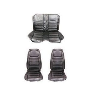 FORD MUSTANG 1970 COUPE SET COMPLET DE COUVRE SIEGE STANDARD NOIR Full Set Upholstery Standard Black SCOTT DRAKE 70CP-S-FULL-BK
