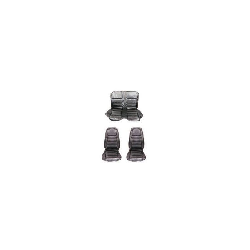FORD MUSTANG 1970 CABRIOLET CONVERTIBLE SET COMPLET DE COUVRE SIEGE STANDARD NOIR Full Set Upholstery Standard Black SCOTT DRAKE