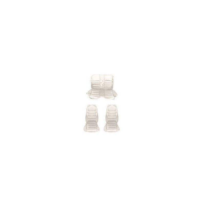 FORD MUSTANG 1970 CABRIOLET CONVERTIBLE SET COMPLET DE COUVRE SIEGE STANDARD BLANC Full Set Upholstery Standard White SCOTT DRAK