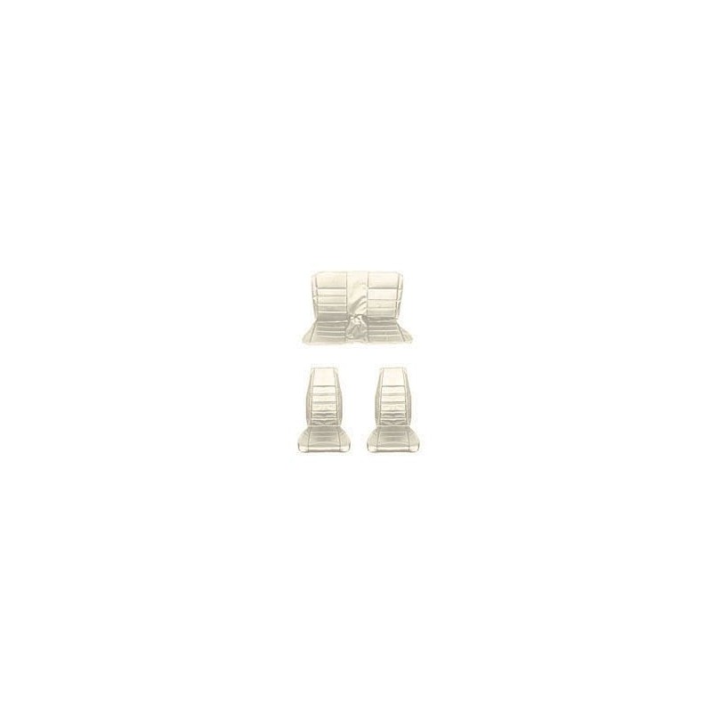 FORD MUSTANG 1970 CABRIOLET CONVERTIBLE SET COMPLET DE COUVRE SIEGE STANDARD BLANC Full Set Upholstery Standard White SCOTT DRAK