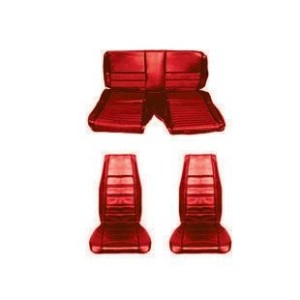 FORD MUSTANG 1970 FASTBACK SET COMPLET DE COUVRE SIEGE STANDARD ROUGE VERMILLON Full Set Upholstery Standard Vermillion SCOTT DR