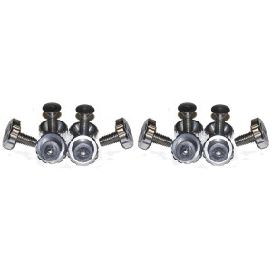 FORD MUSTANG 1964-1973 KIT FIXATION AILES AVANT VIS INOX ET ALUMINIUM Billet under hood hardware 24 pieces SCOTT DRAKE 378178-BL