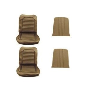 FORD MUSTANG 1964-1965 COUPE CABRIOLET FASTBACK PAIRE DE COUVRE SIEGE AVANT PALOMINO Front Seat Upholstery Palomino Pair SCOTT D
