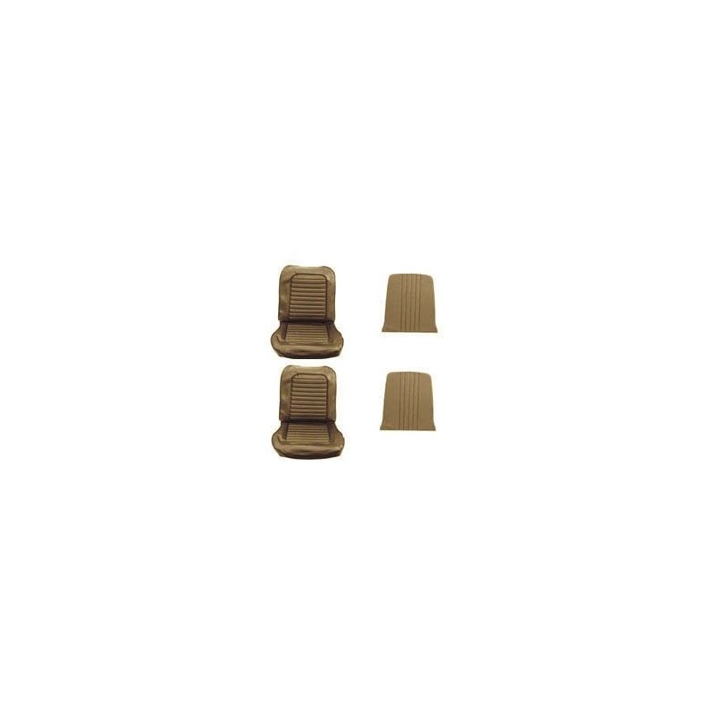 FORD MUSTANG 1964-1965 COUPE CABRIOLET FASTBACK PAIRE DE COUVRE SIEGE AVANT PALOMINO Front Seat Upholstery Palomino Pair SCOTT D