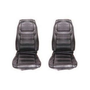 FORD MUSTANG 1970 COUPE CABRIOLET FASTBACK PAIRE DE COUVRE SIEGE AVANT NOIR Front Bucket Upholstery Black Pair Font only SCOTT D