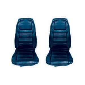 FORD MUSTANG 1970 COUPE CABRIOLET FASTBACK PAIRE DE COUVRE SIEGE AVANT BLEU Front Bucket Upholstery Blue Pair Font only SCOTT DR