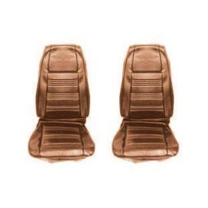 FORD MUSTANG 1970 COUPE CABRIOLET FASTBACK PAIRE DE COUVRE SIEGE AVANT GINGEMBRE Front Bucket Upholstery Ginger Pair Font only S