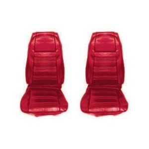 FORD MUSTANG 1970 COUPE CABRIOLET FASTBACK PAIRE DE COUVRE SIEGE AVANT ROUGE VERMILLON Front Bucket Upholstery Vermillion Pair F