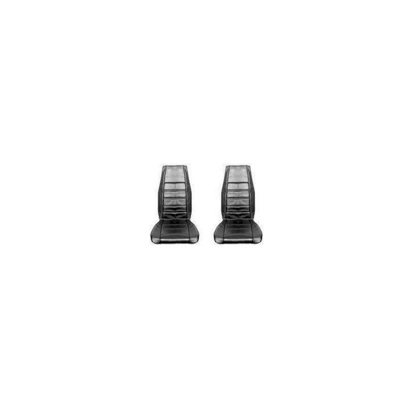 FORD MUSTANG 1971-1973 COUPE CABRIOLET FASTBACK PAIRE DE COUVRE SIEGE AVANT NOIR Front Bucket Upholstery Black Pair Font only SC