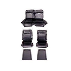 FORD MUSTANG 1965-1966 CABRIOLET CONVERTIBLE DELUXE COUVRE SIEGE PONY NOIR Pony Upholstery black SCOTT DRAKE 65CV-P-FULL-BK
