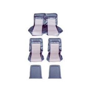 FORD MUSTANG 1965-1966 CABRIOLET CONVERTIBLE DELUXE COUVRE SIEGE PONY BLEU BLANC Pony Upholstery blue white SCOTT DRAKE 65CV-P-F