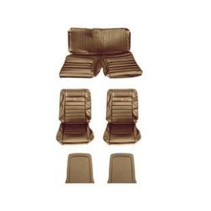 FORD MUSTANG 1965-1966 FASTBACK DELUXE COUVRE SIEGE PONY PALOMINO Pony Upholstery Palomino SCOTT DRAKE 65FB-P-FULL-PA