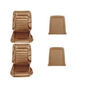 FORD MUSTANG 1965 COUVRE SIEGE AVANT PONY PALOMINO Front Buket seat Pony Upholstery Palomino SCOTT DRAKE 65-P-BUCK-PA