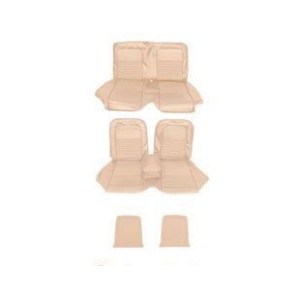 FORD MUSTANG 1967 COUPE SET COMPLET DE COUVRE SIEGE BANC PARCHEMIN AVEC BANQUETTE AVANT + ARRIERE Bench Seat Full Upholstery Par
