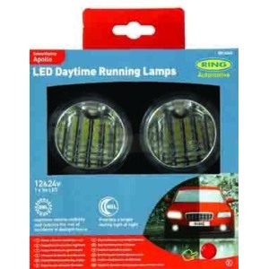 2 projecteurs ronds (diamétre 70mm) DRL & DSL RING