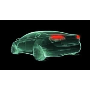 2 bandes LED ultrafines éclairage rouge 36cm/ 42 LED chacune