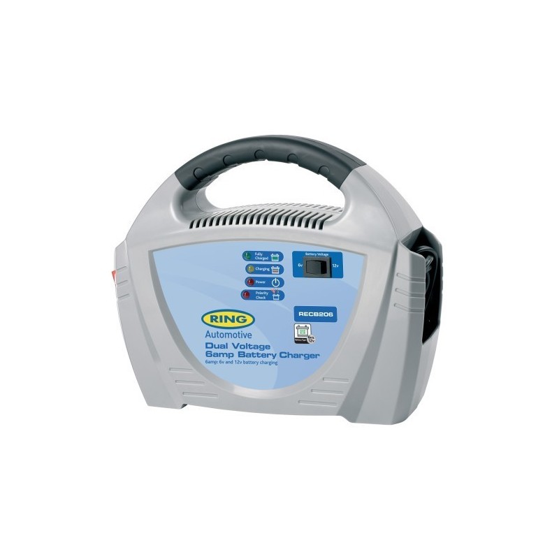 Chargeur de batterie 6/12 Volts RING - 6 Amp - 70 AH