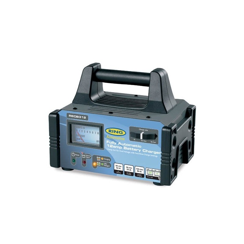 Chargeur de batterie 6/12 volts - 12 Amp - 180 AH - 100% Automatique