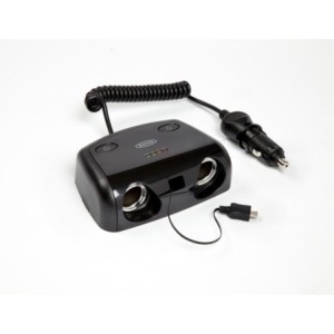 Prise allume cigare double + micro USB