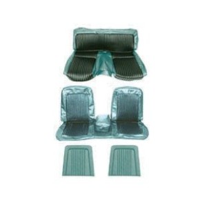 FORD MUSTANG 1968 FASTBACK SET COMPLET DE COUVRE SIEGE BLEU TURQUOISE AVEC BANQUETTE AVANT + ARRIERE Bench Seat Full Upholstery