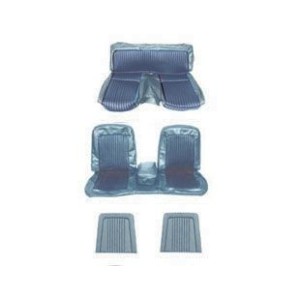FORD MUSTANG 1968 FASTBACK SET COMPLET DE COUVRE SIEGE BLEU AVEC BANQUETTE AVANT + ARRIERE Bench Seat Full Upholstery Blue SCOTT