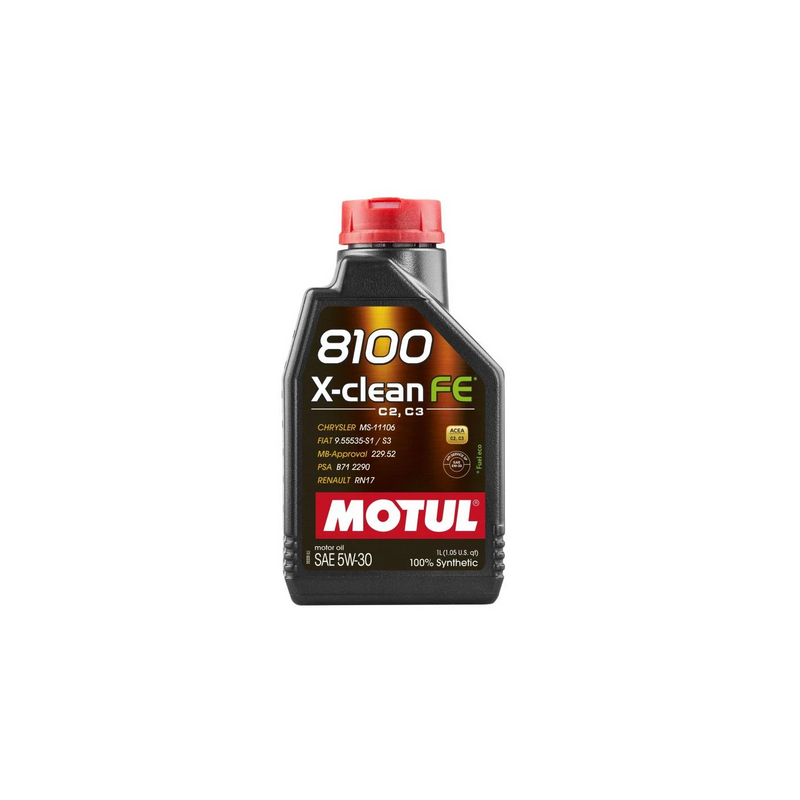 MOTUL VOITURE huile 8100 X CLEAN FE ACEA C2 C3 SAE 5W30 1L 112771 CHRYSLER MS-11106 FIAT 9.55535-S1 / S3 MERCEDES MB Approval 22